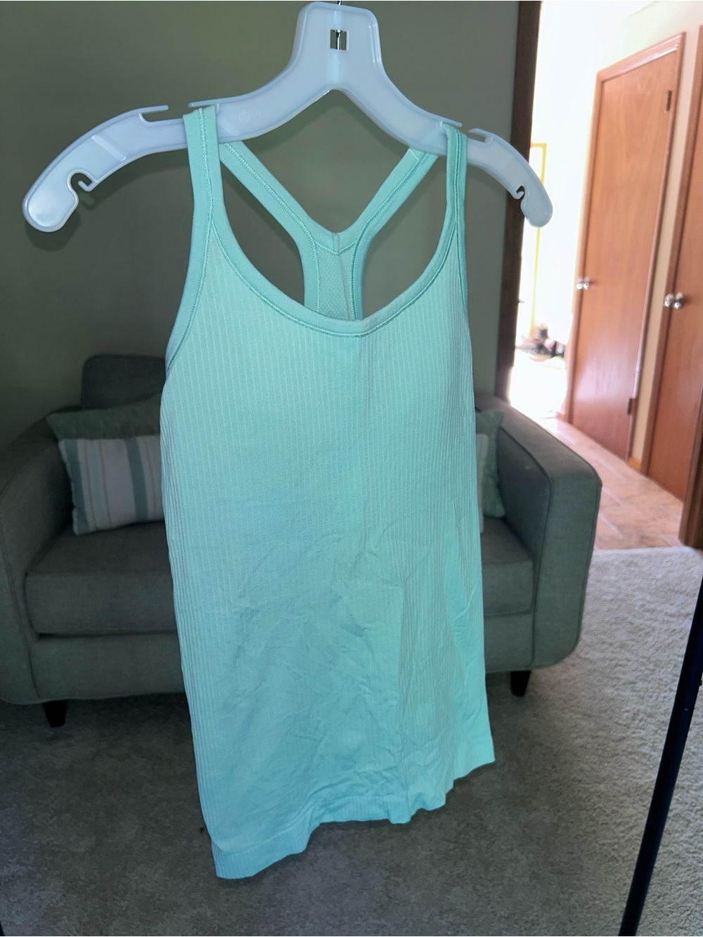 lululemon athletica light teal Ribbed Racerback Tank